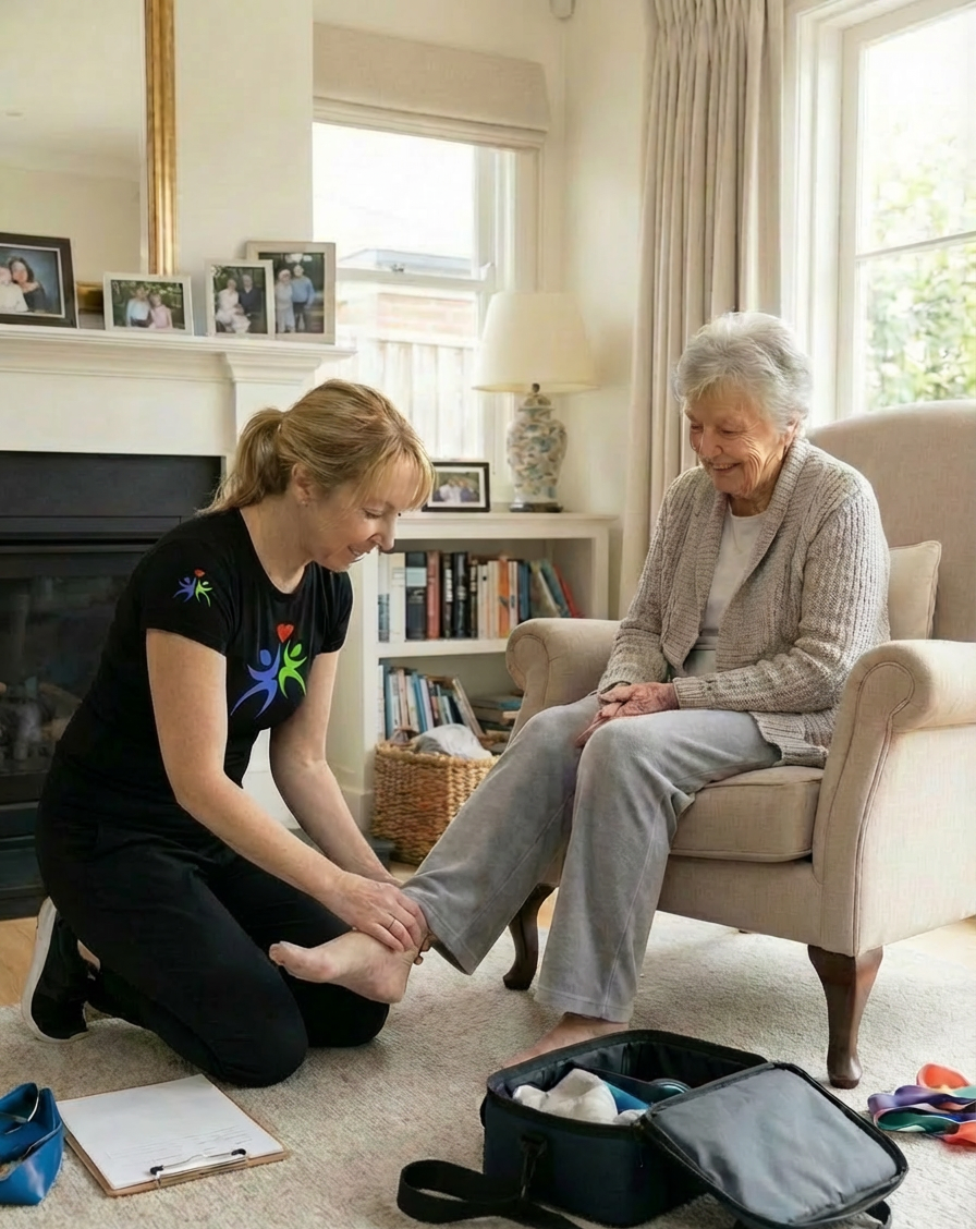 Home visit physiotherapy for elderly patient